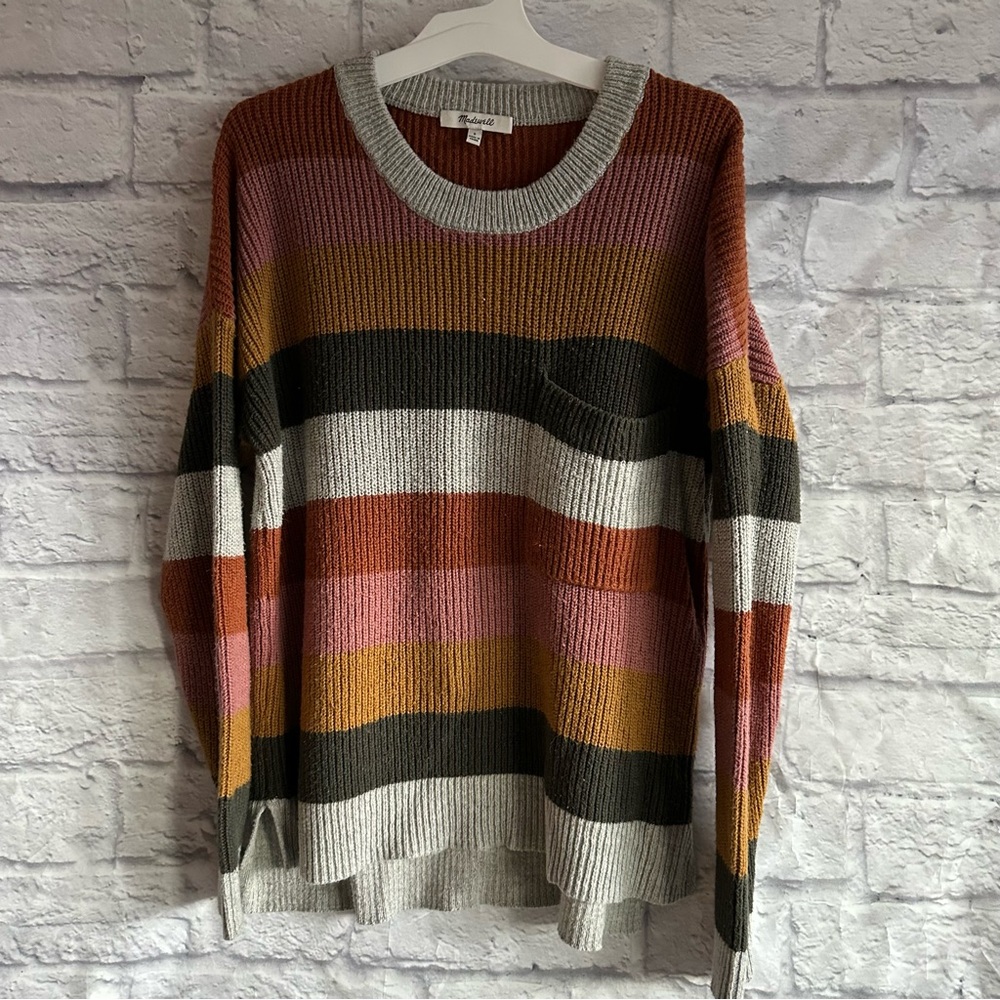 PREOWNED MADEWELL STRIPED SWEATER PULLOVER WOMENS SMALL S